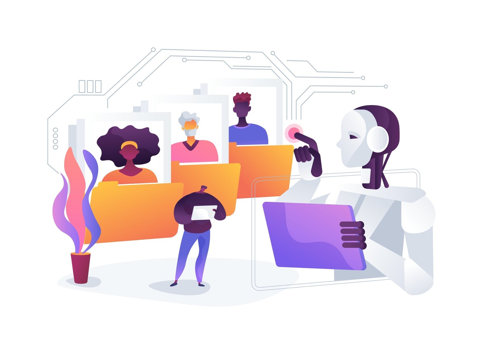 Ai-driven,Diversity,And,Inclusion,Initiatives,Abstract,Concept,Vector,Illustration.,Human